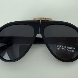 Frye Black Aviator UV Protection Sunglasses
